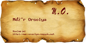Már Orsolya névjegykártya